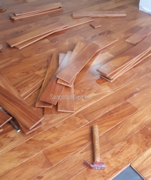 Công trình thi công sàn gỗ Lim Nam Phi quận Cầu Giấy