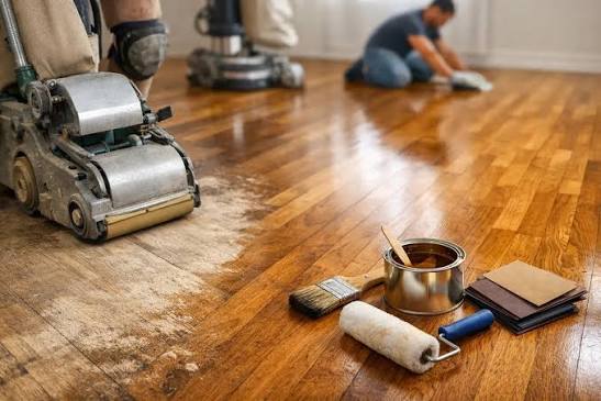Chà nhám sàn gỗ tự nhiên là gì? Quy trình phục hồi sàn từ A–Z Chà nhám sàn gỗ tự nhiên là gì? Quy trình phục hồi sàn từ A–Z