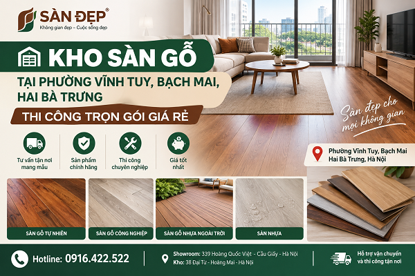 Kho sàn gỗ tại Phường Vĩnh Tuy, Bạch Mai, Hai Bà Trưng – Thi công trọn gói giá rẻ Kho sàn gỗ tại Phường Vĩnh Tuy, Bạch Mai, Hai Bà Trưng – Thi công trọn gói giá rẻ