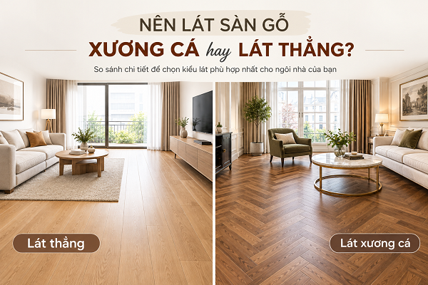 Lát sàn gỗ xương cá hay lát thẳng? Đâu là lựa chọn phù hợp?