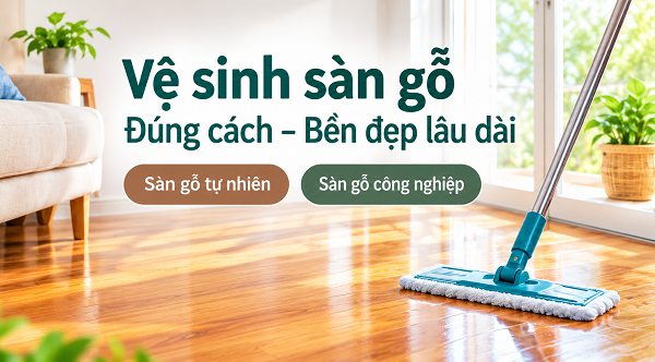 Cách vệ sinh sàn gỗ tự nhiên, sàn gỗ công nghiệp đúng cách Cách vệ sinh sàn gỗ tự nhiên, sàn gỗ công nghiệp đúng cách