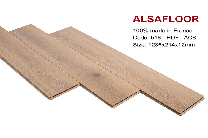 Sàn gỗ Alsa 518 màu nâu sồi đẹp sang trọng