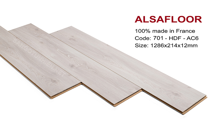 Sàn gỗ Alsa Pháp 701 màu trắng tinh khôi hiện đại tinh tế
