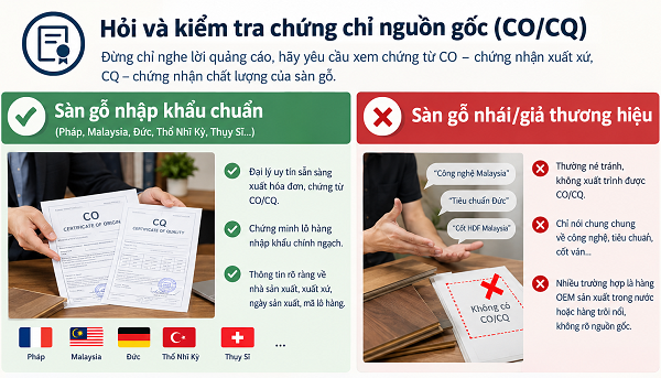 Chứng chỉ CO, CQ sàn gỗ
