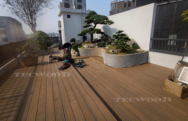 Công trình sàn gỗ ngoài trời Tecwood tại Hà Đông