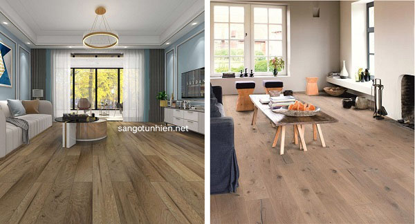 Hướng sàn Chiều dài của căn phòng (Phòng lớn – Không gian mở)