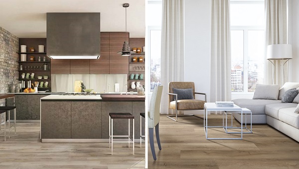 Hướng sàn Chiều rộng của căn phòng (Không gian nhỏ)