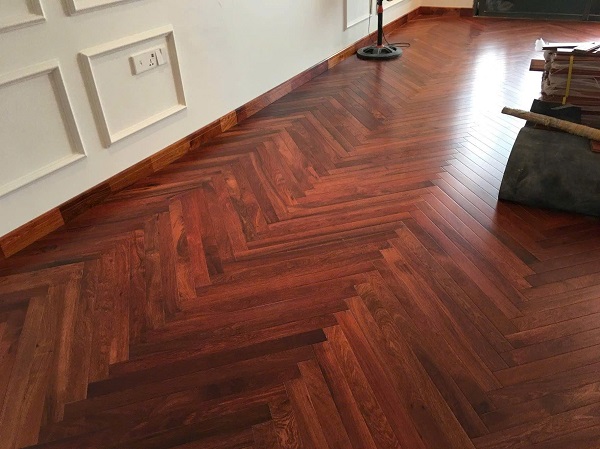 Mẫu sàn gỗ Xương cá Giáng Hương