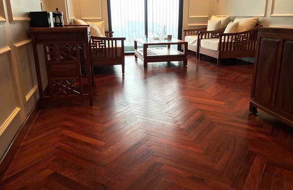 Mẫu sàn gỗ Xương cá Giáng Hương 4