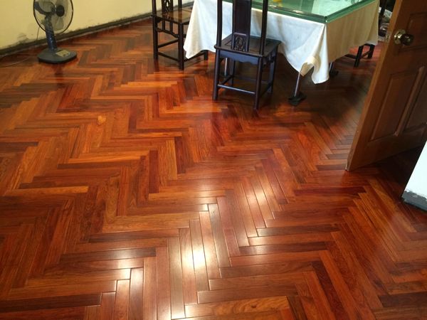 Mẫu sàn gỗ Xương cá Giáng Hương 7