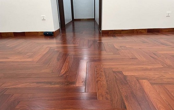 Mẫu sàn gỗ Xương cá Giáng Hương