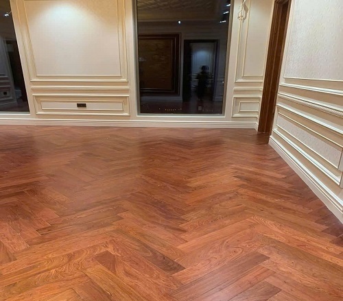 Mẫu sàn gỗ Xương cá Giáng Hương 9