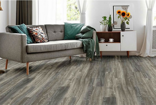 Sàn xám kết hợp ánh sáng tự nhiên