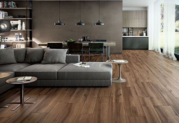  Sàn gỗ màu nâu trung tính