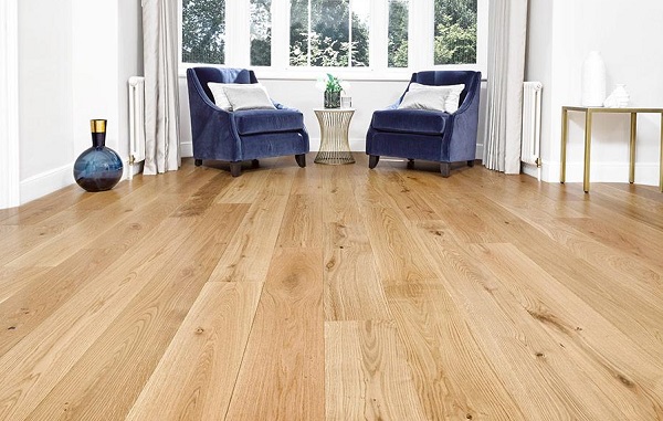 Sàn gỗ Sồi Mỹ lắp phòng khách