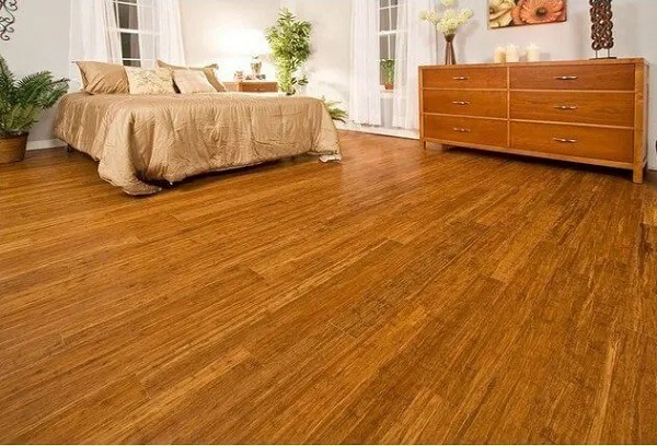 Sàn gỗ Tre lát phòng  ngủ màu sắc đẹp