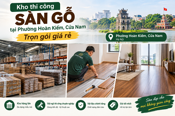 Tổng kho thi công sàn gỗ tại Hoàn Kiếm, Cửa Nam