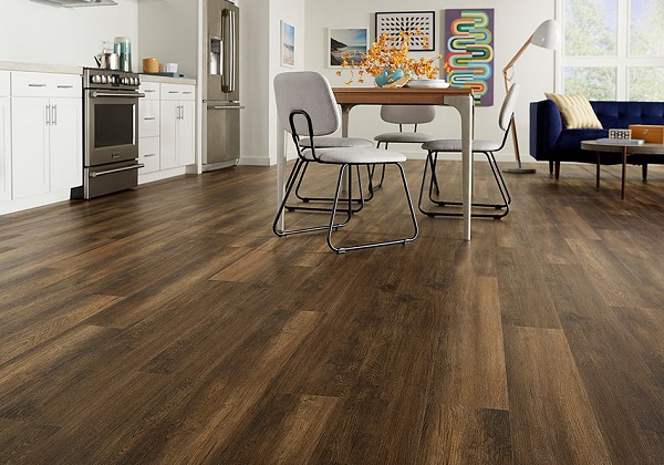 Ván sàn gỗ công nghiệp đa dạng màu sắc dễ kết hợp nội thất phòng bếp